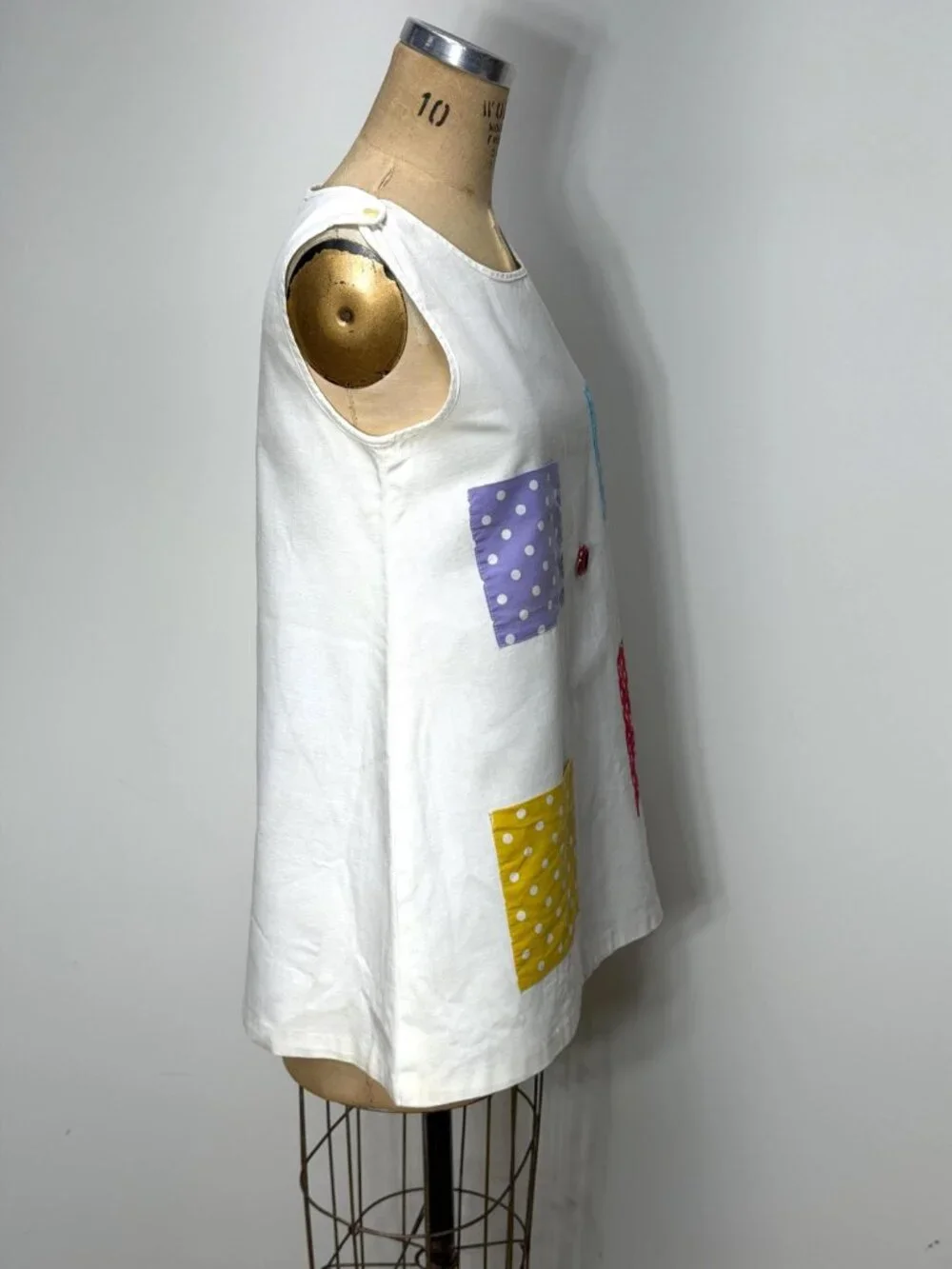 1960s mini dress with polka dot pockets by Gay-Robe by Geisha Size M/L - Picture 2 of 11